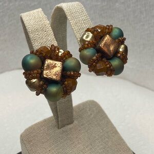 🔥Vintage Ornella Italy Couture Earrings – Handcrafted Murano Glass